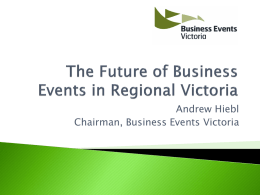 The Future of Business Events in Regional Victoria