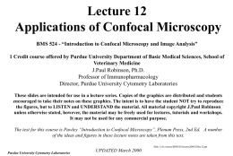 BMS 524 - 'Introduction to Confocal Microscopy and Image