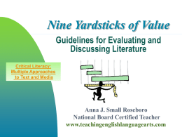 Guidelines for Evaluating and Discussing Literature