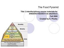The Food Pyramid - Erie Community College