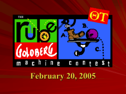Rube Goldberg Machine Contest 2003