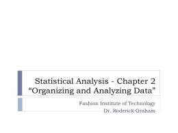 Introduction to Statistics Chapter 2