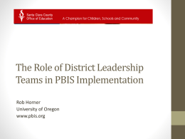 Using Positive Behavioral Interventions and Supports (PBIS