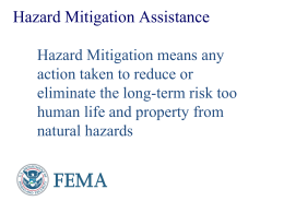 Hazard Mitigation Assistance