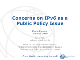 Concerns from Developing Countries on IPv6