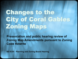 New City Zoning Map - City of Coral Gables