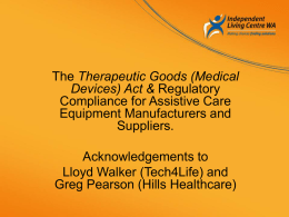 TGA for Assistive Care Equipment Manufacturers and Suppliers