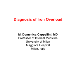 Diagnosis of Iron Stores