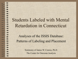 Students Labeled with Mental Retardation in Connecticut