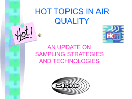 HOT TOPICS IN AIR QUALITY - Welcome to the Michigan