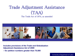 TRA/TAA - State of Connecticut Department of Labor