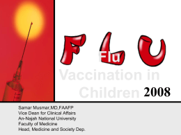 Flue vaccine - An-Najah National University