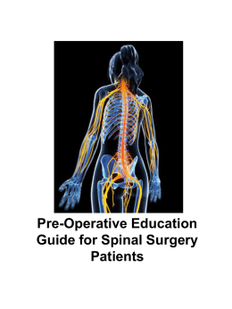 Pre-Operative Education Guide for Spinal Surgery Patients