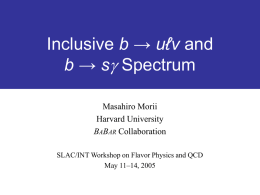 Inclusive b -> ulnu and b
