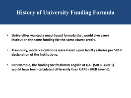 History of Funding Formula: