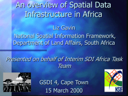 An overview of SDI Africa