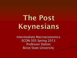 Intermediate Macroeconomics - College Of Business and