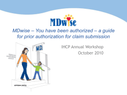 MDwise – You have been authorized – a guide for prior