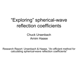 Exploring” spherical wave reflection coefficients