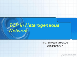 TCP in Heterogeneous Network