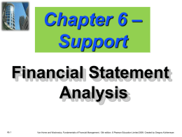 Chapter 6 -- Financial Statement Analysis