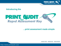Print Audit Rapid Assessment Key