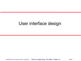 User interface design - University of Nebraska Omaha