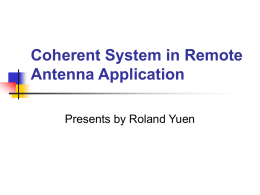 Coherent System in Remote Antenna Application