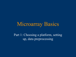Microarray Basics - Queen's University