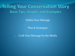 Telling Your Conservation Story