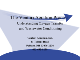 The Venturi Aeration Process