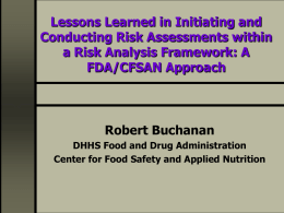 Lessons Learned in Initiating and Conducting Risk