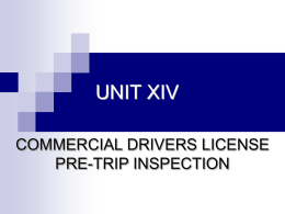 Unit 14-CDL Pre-trip Inspection