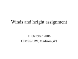 Winds and height assignment