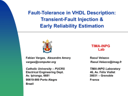Fault-Tolerance in VHDL Description: Transient