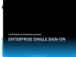 Enterprise Single Sign-On