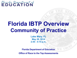 Florida IBTP Overview