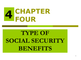 CHAPTER FOUR TYPE OF SOCIAL SECURITY BENEFITS