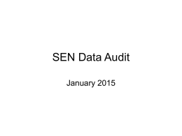 SEN Data Audit - Castle Lower School