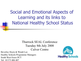 Social and Emotional Aspects of Learning and its links to