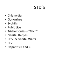 STD’S