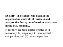 PowerPoint Presentation - Competition, Market Structures
