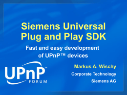 Siemens SDK for UPnP Devices