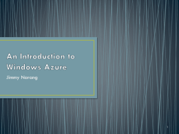 An Introduction to Azure