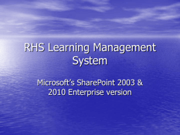 RHS Learning Management System
