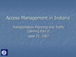 Indiana Statewide Access Management Study