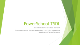 PowerSchool TSDL