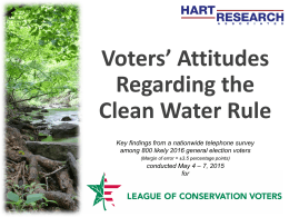 Voters’ Attitudes Regarding the Clean Water Rule