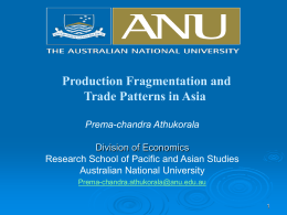 Product Fragmentation and Trade Patterns in East Asia