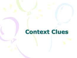 Context Clues - University of West Georgia